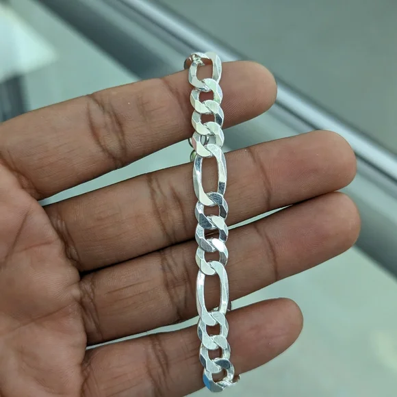 925 Sterling Silver Figaro Bracelet